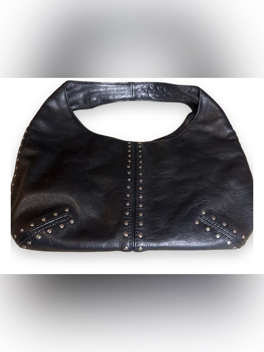 Michael Kors Black Studded Leather Shoulder Bag